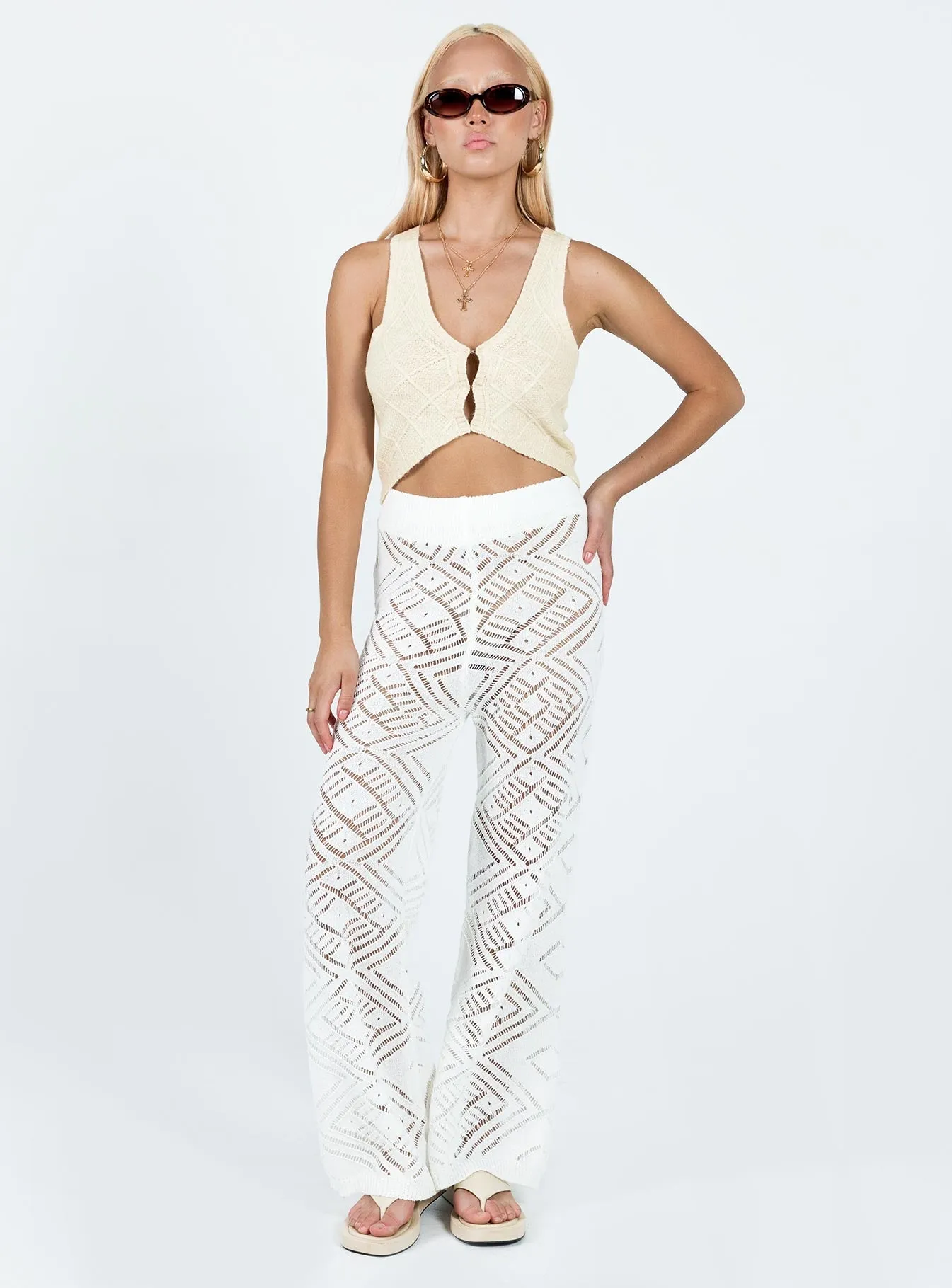 Cosima Knit Pants White