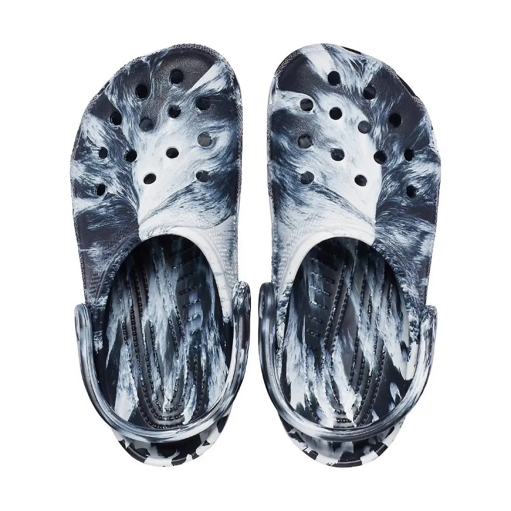 CROCS Men's Classic Marbled Clog (White/Black)