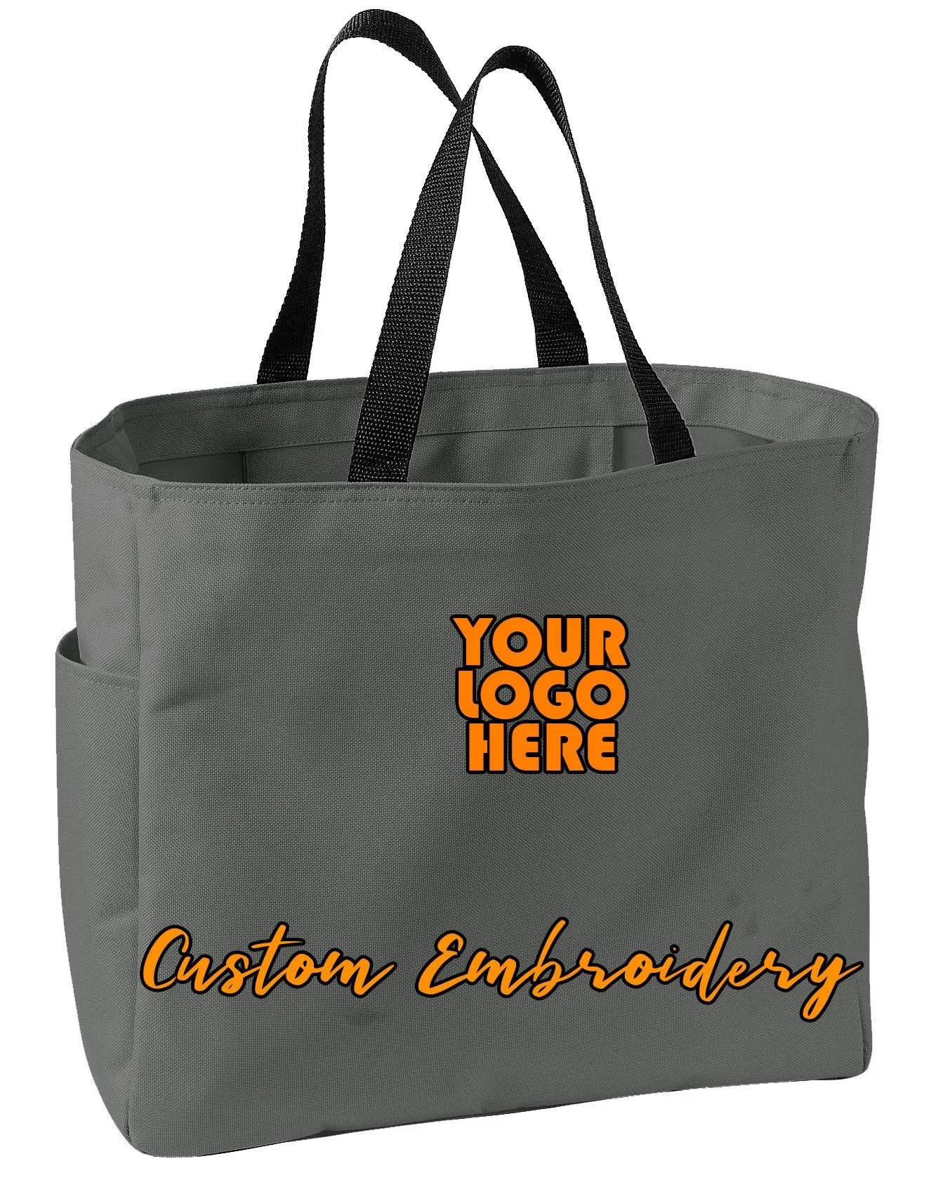 Custom Embroidered Port Authority Essential Tote Bag - Includes 4in x 4in Embroidery - No Setup