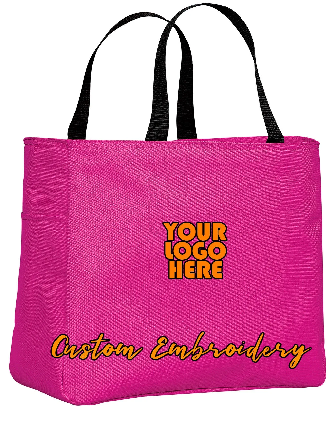 Custom Embroidered Port Authority Essential Tote Bag - Includes 4in x 4in Embroidery - No Setup