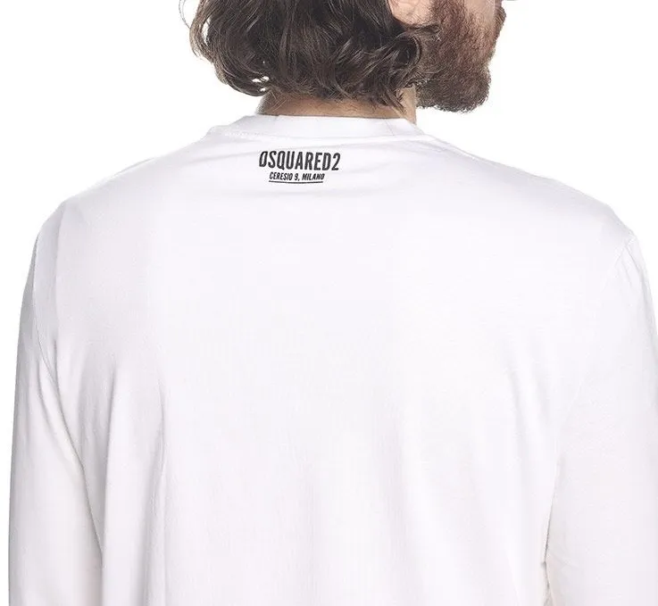 D SQUARED2  |Crew Neck Street Style Long Sleeves Plain Cotton