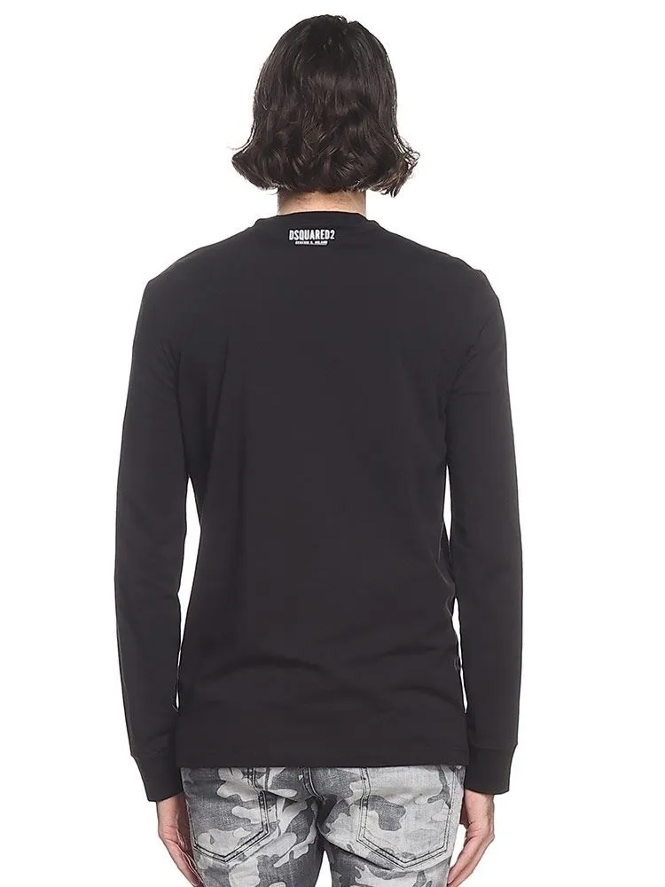 D SQUARED2  |Crew Neck Street Style Long Sleeves Plain Cotton