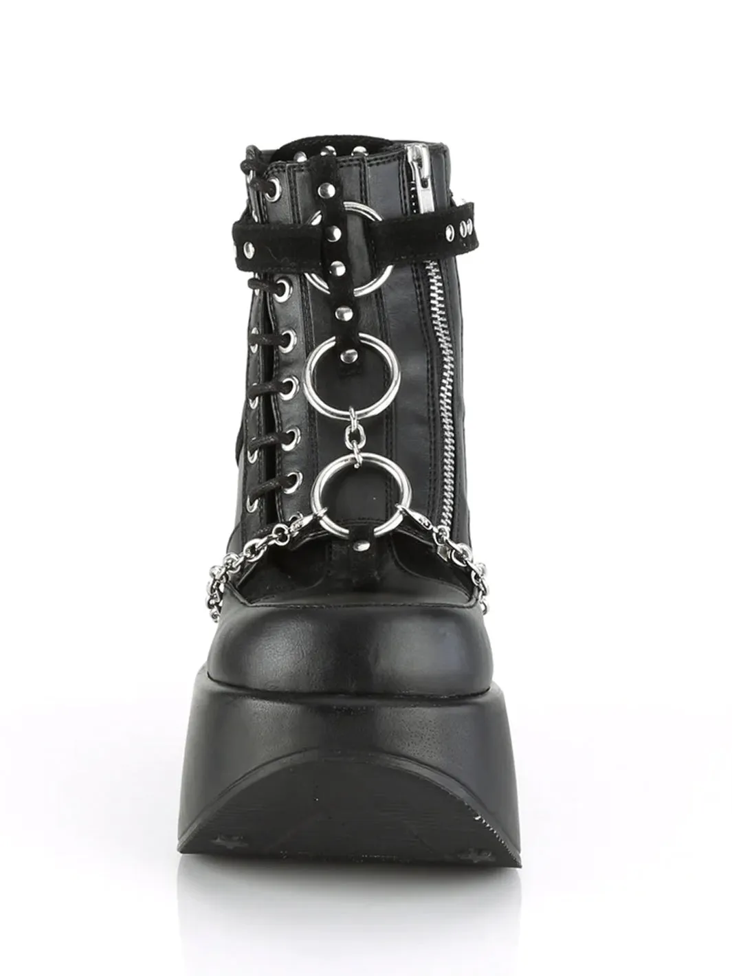 DEMONIA DYNAMITE-101 - BLACK VEGAN LEATHER  PRE ORDER 