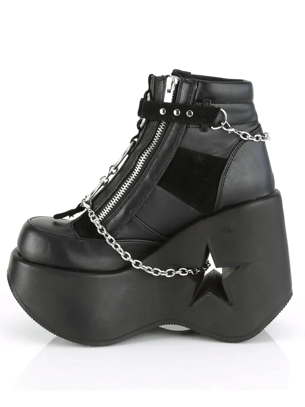 DEMONIA DYNAMITE-101 - BLACK VEGAN LEATHER  PRE ORDER 