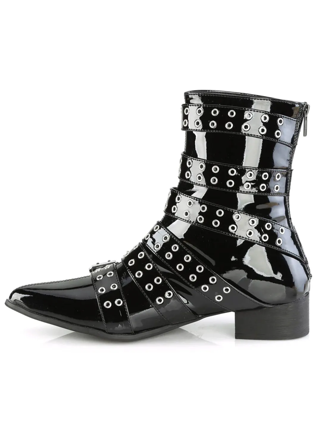 DEMONIA WARLOCK-70 - BLACK PATENT  PRE ORDER 