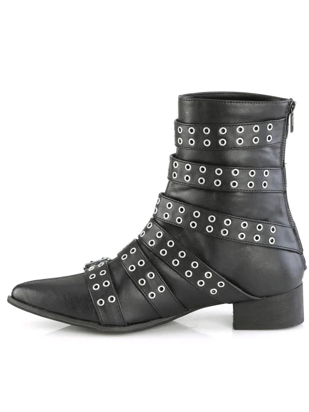 DEMONIA WARLOCK-70 - BLACK VEGAN LEATHER  PRE ORDER 