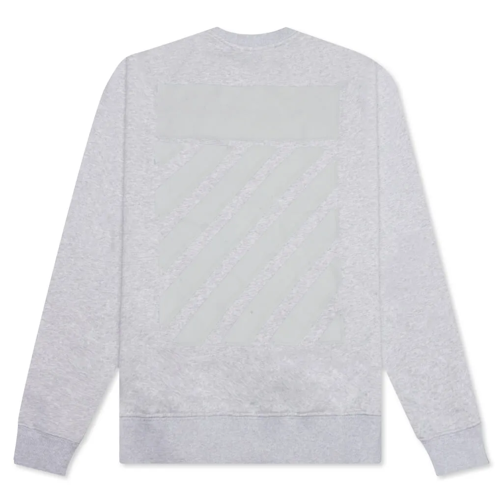 Diag Tab Slim Crewneck - Melange Grey