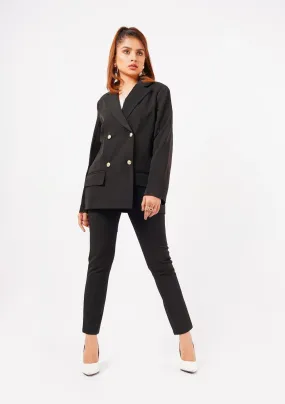 Double Breasted Blazer - black