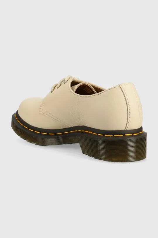 Dr. Martens leather shoes 1461 women's beige color DM24256292