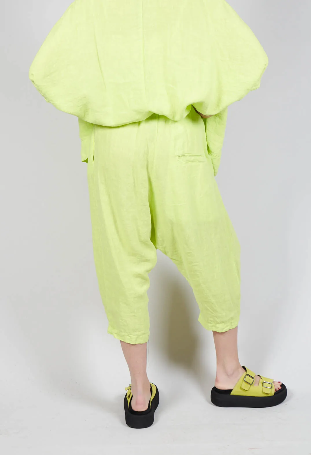 Drop Crotch Linen Trousers in Sun