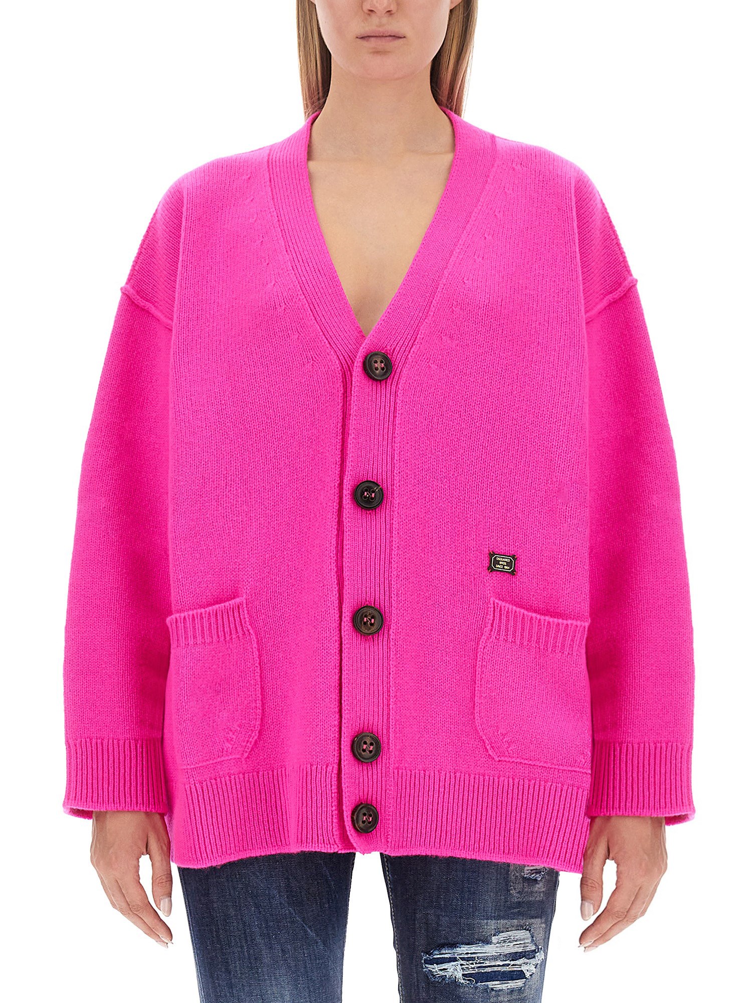 DSQUARED    WOOL AND CASHMERE CARDIGAN