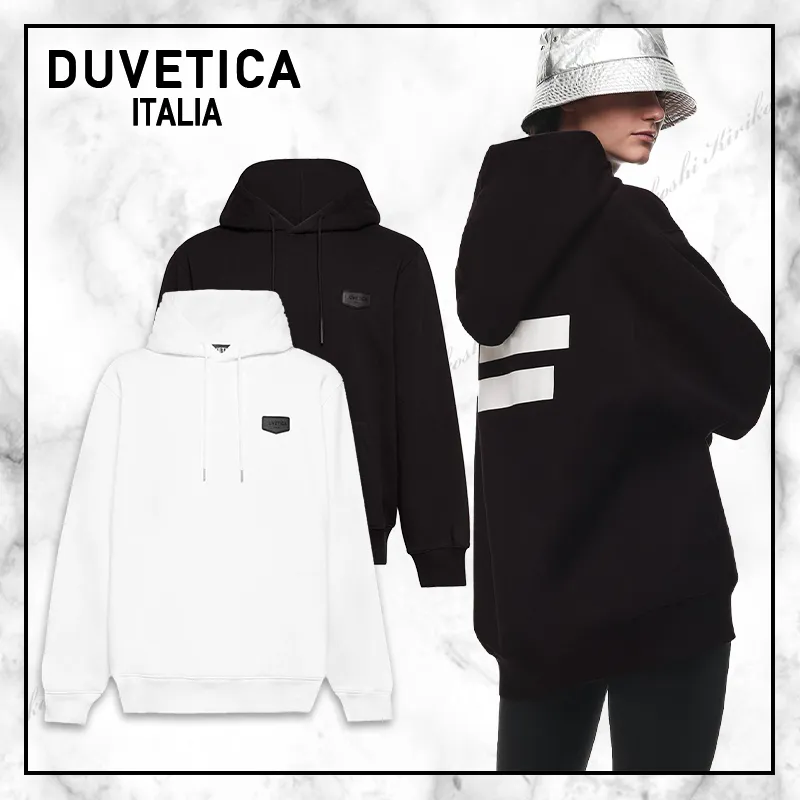 DUVETICA  |Pullovers Unisex Street Style Long Sleeves Plain Cotton Logo