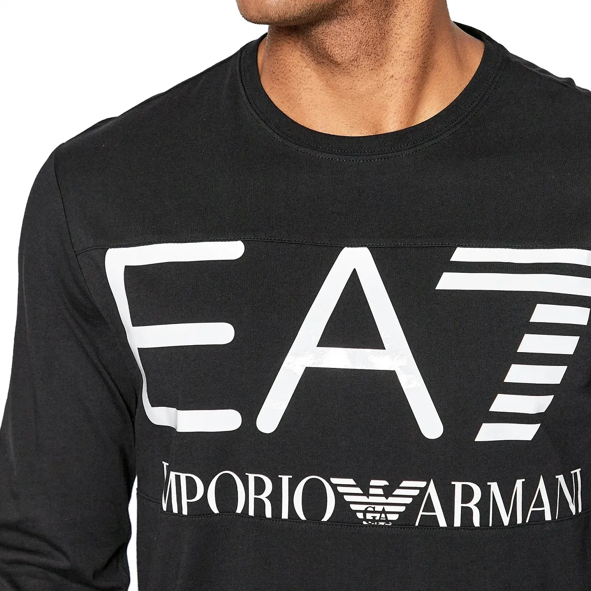 EMPORIO ARMANI  |Crew Neck Street Style Long Sleeves Plain Cotton