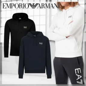 EMPORIO ARMANI  |Pullovers Unisex Street Style Long Sleeves Plain Cotton Logo