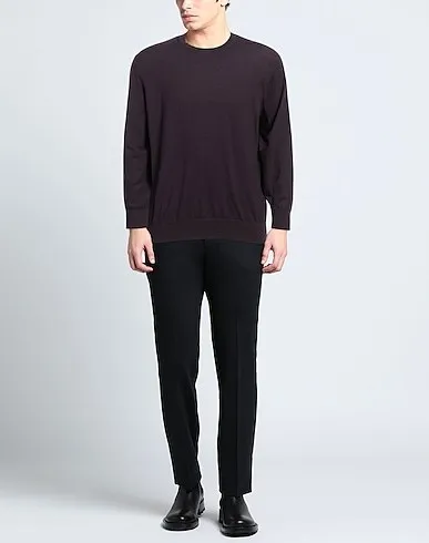 Ermenegildo Zegna  |Crew Neck Pullovers Wool Long Sleeves Plain Oversized Luxury