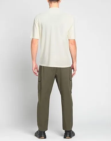 Ermenegildo Zegna  |Crew Neck Pullovers Wool Plain Short Sleeves Oversized