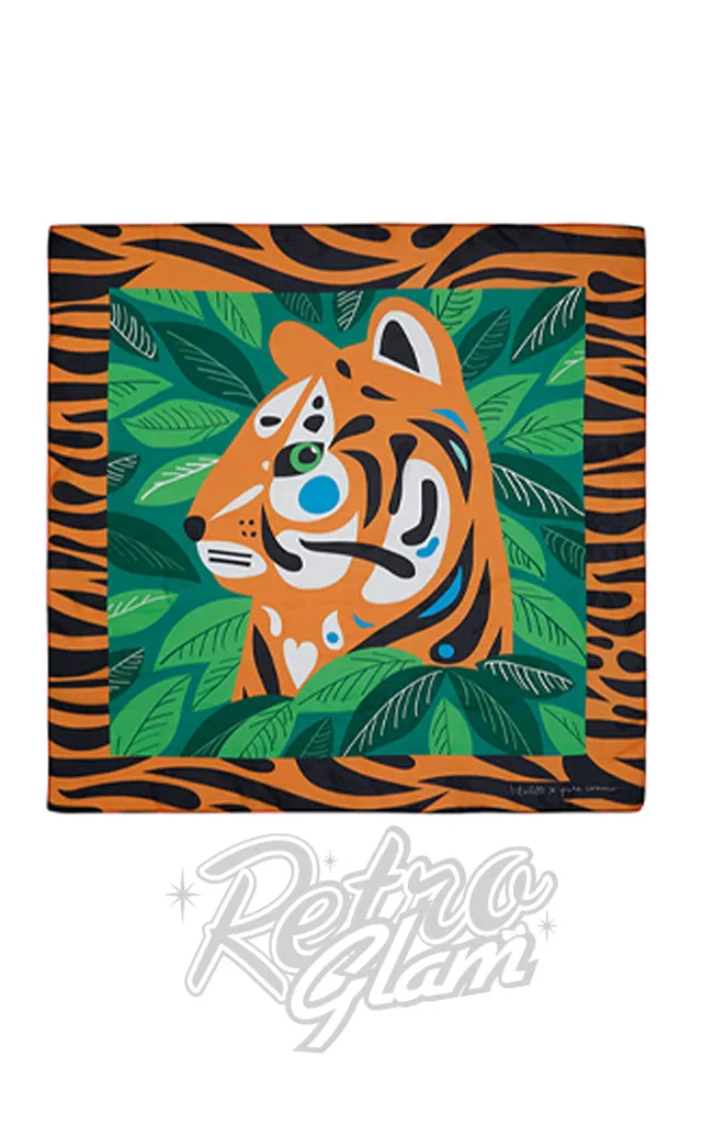 Erstwilder Pete Cromer Large Square Scarf - Tiger left only