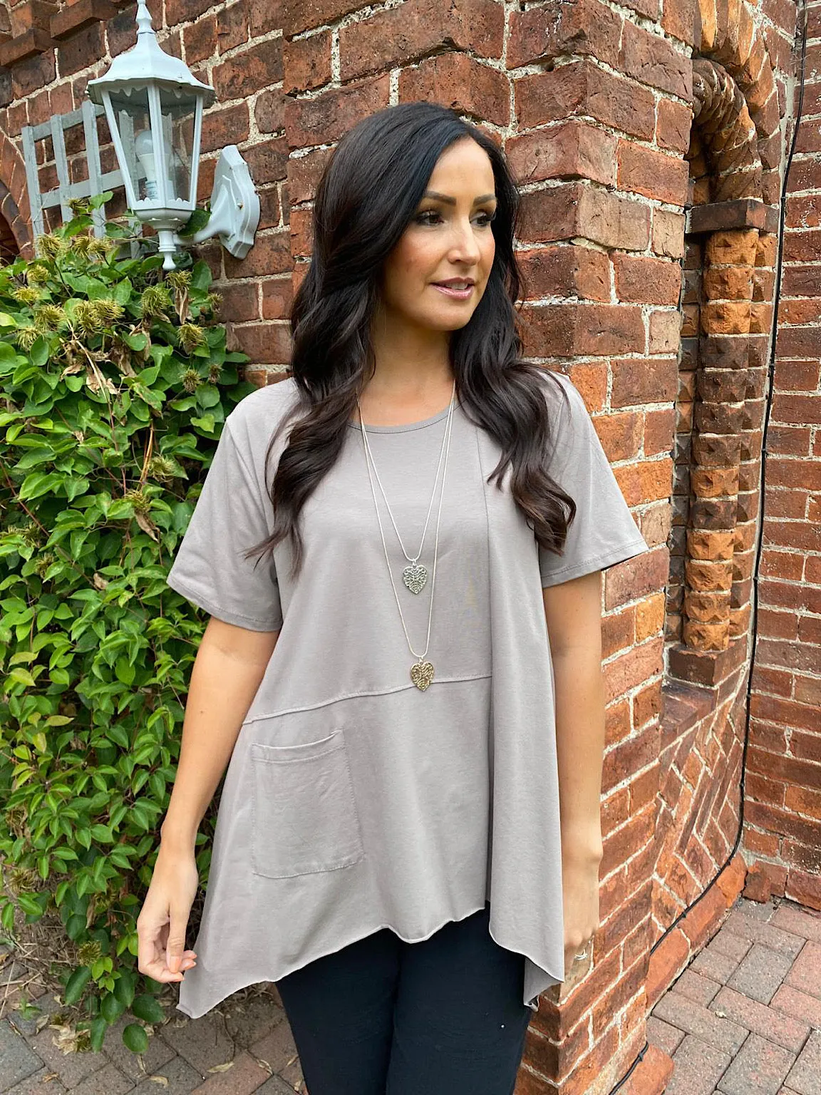 Essential Hankey Hem Pocket Top Trina