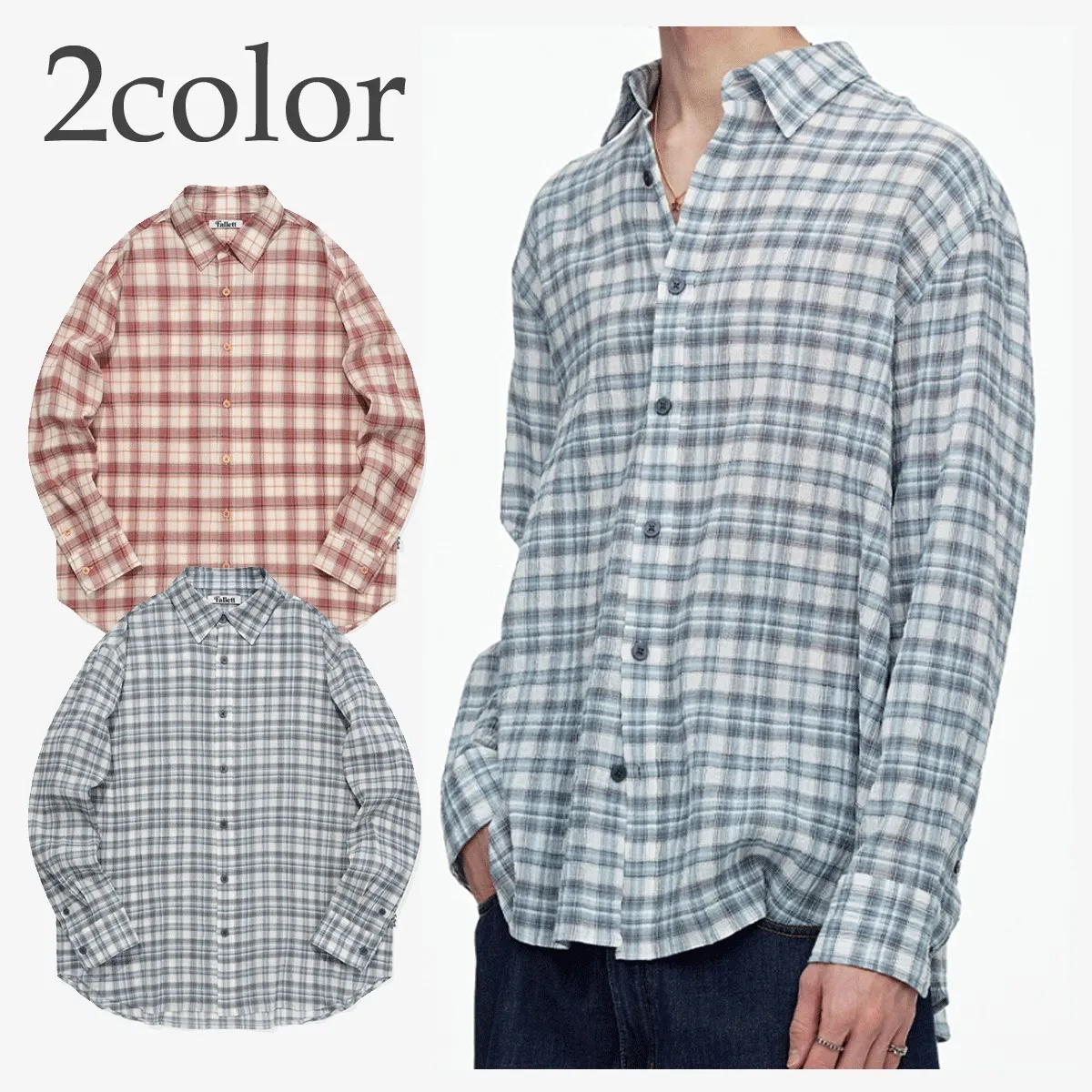 Fallett  |Tartan Street Style Long Sleeves Cotton Logo Shirts