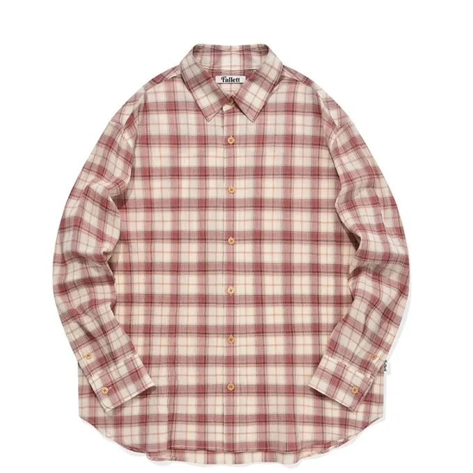 Fallett  |Tartan Street Style Long Sleeves Cotton Logo Shirts