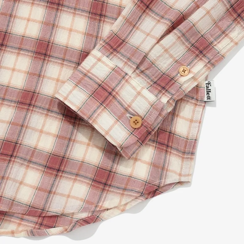 Fallett  |Tartan Street Style Long Sleeves Cotton Logo Shirts