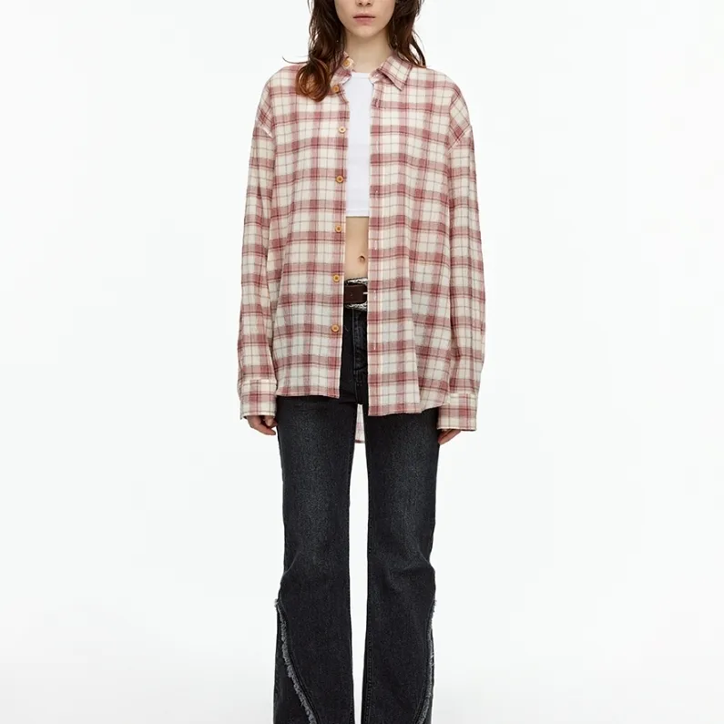 Fallett  |Tartan Street Style Long Sleeves Cotton Logo Shirts