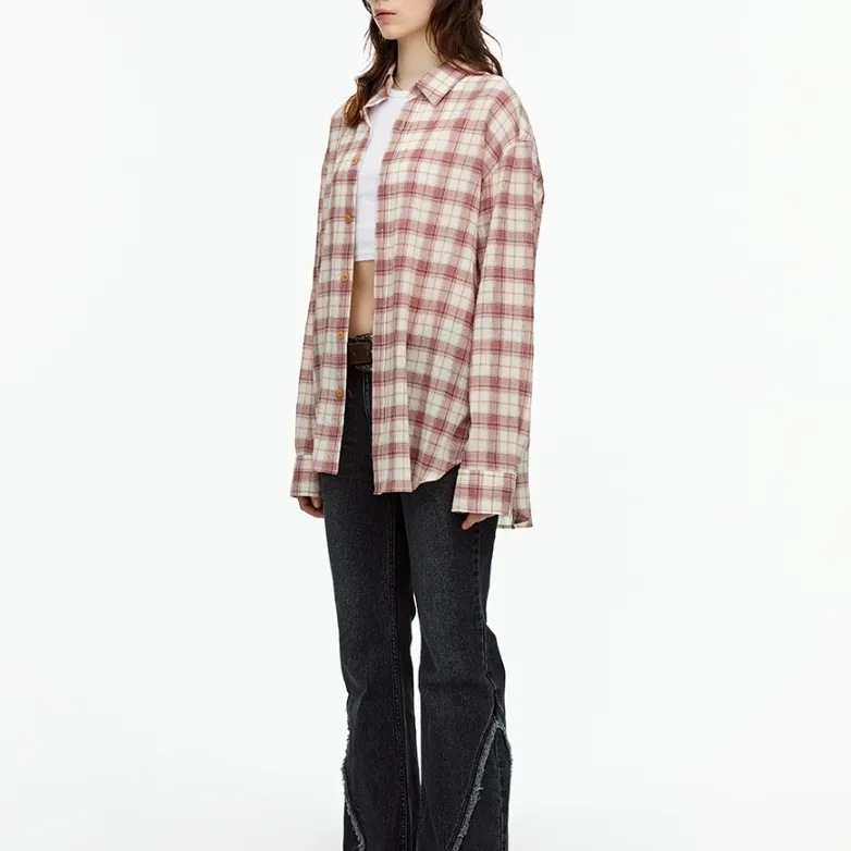 Fallett  |Tartan Street Style Long Sleeves Cotton Logo Shirts