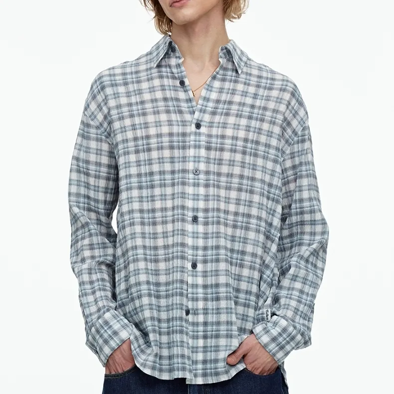 Fallett  |Tartan Street Style Long Sleeves Cotton Logo Shirts