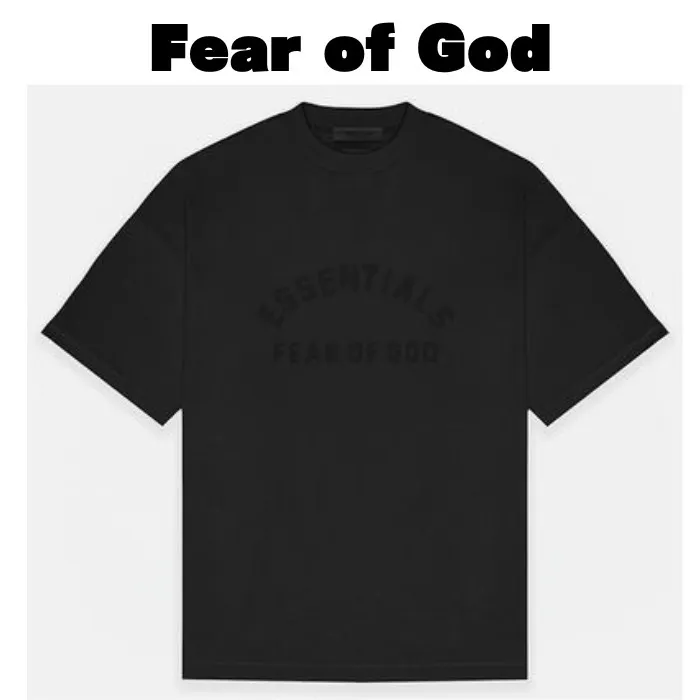 FEAR OF GOD  |Crew Neck Pullovers Unisex Street Style Short Sleeves Logo