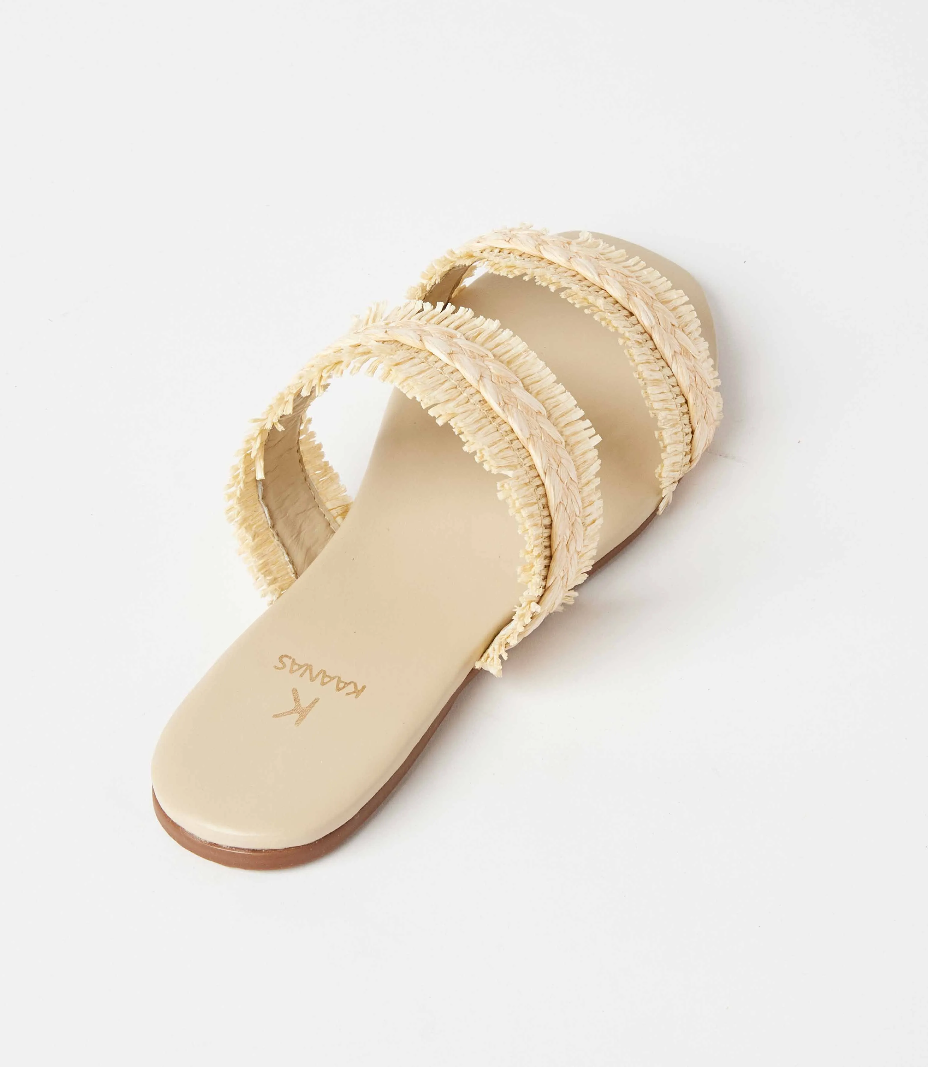 Frayed Double Band Sandals