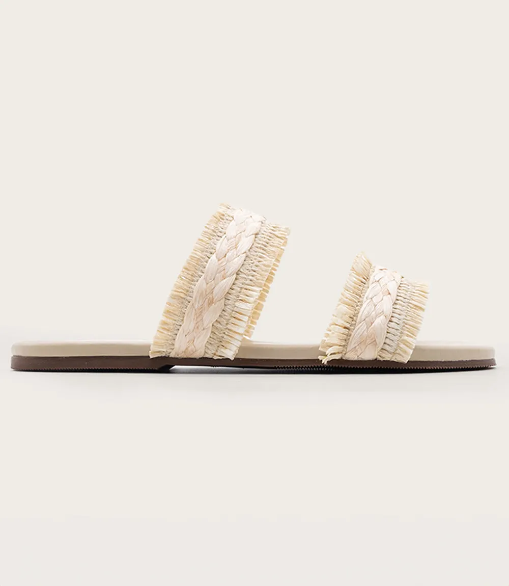 Frayed Double Band Sandals