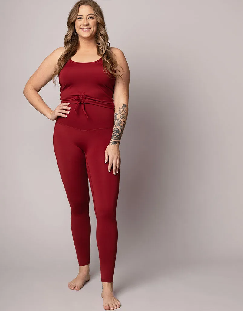 Freestyle Flat Front Legging Cranberry