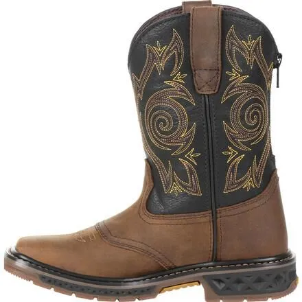 Georgia Boot Carbo-Tec LT Little Kids Pull-On Saddle Boot