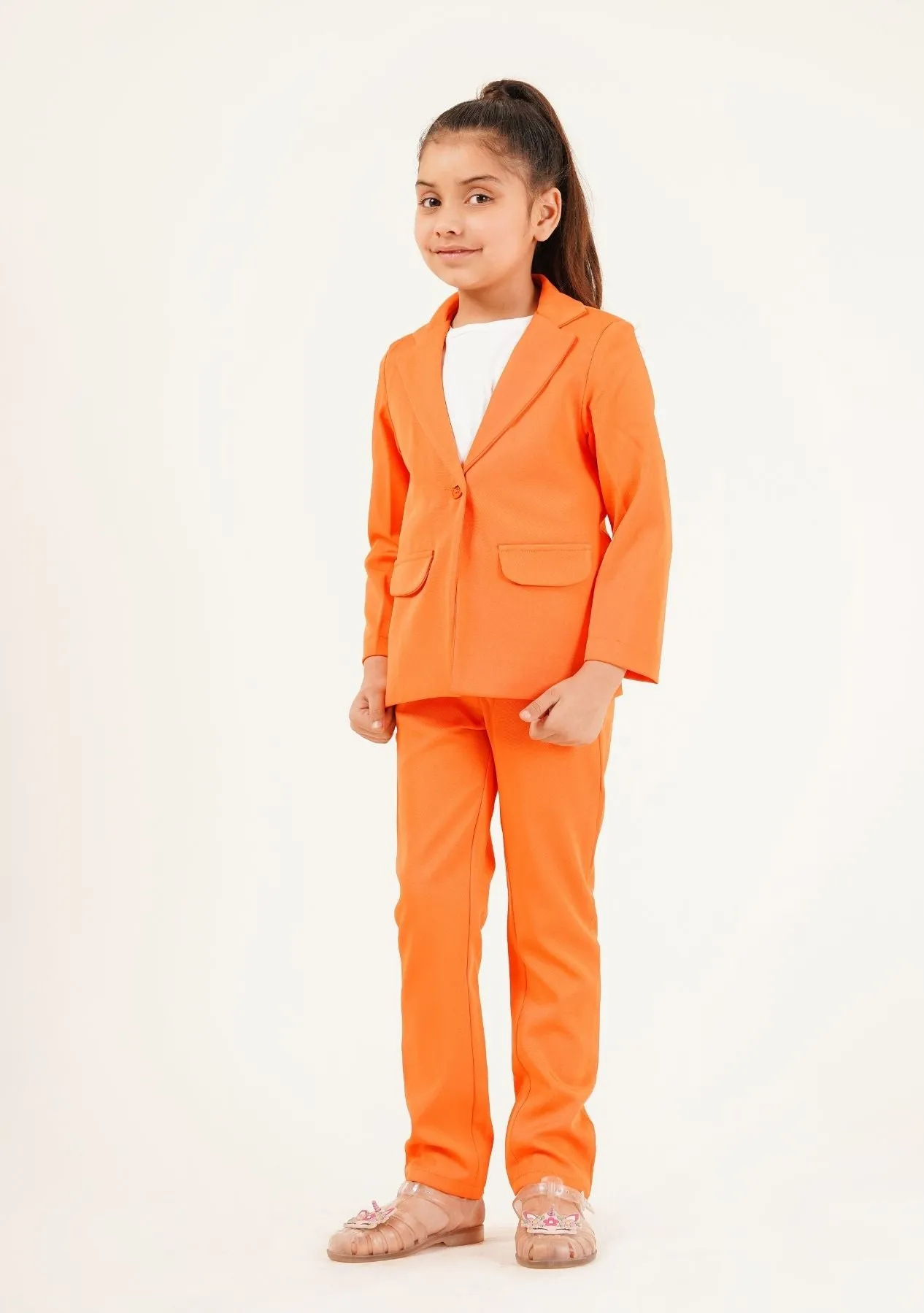 Girls Blazer - Orange