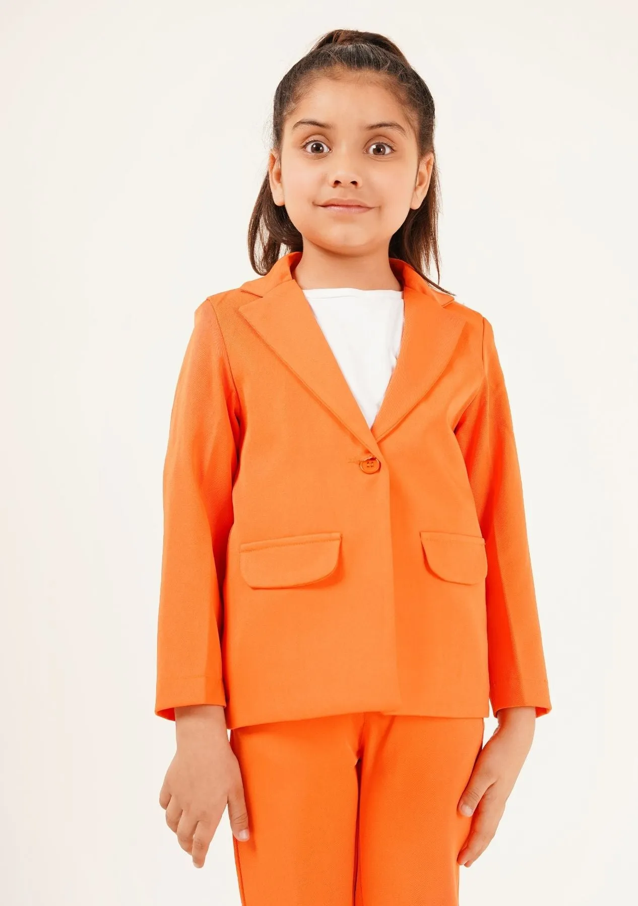 Girls Blazer - Orange