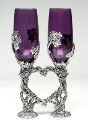 Grape Vine Heart Flutes