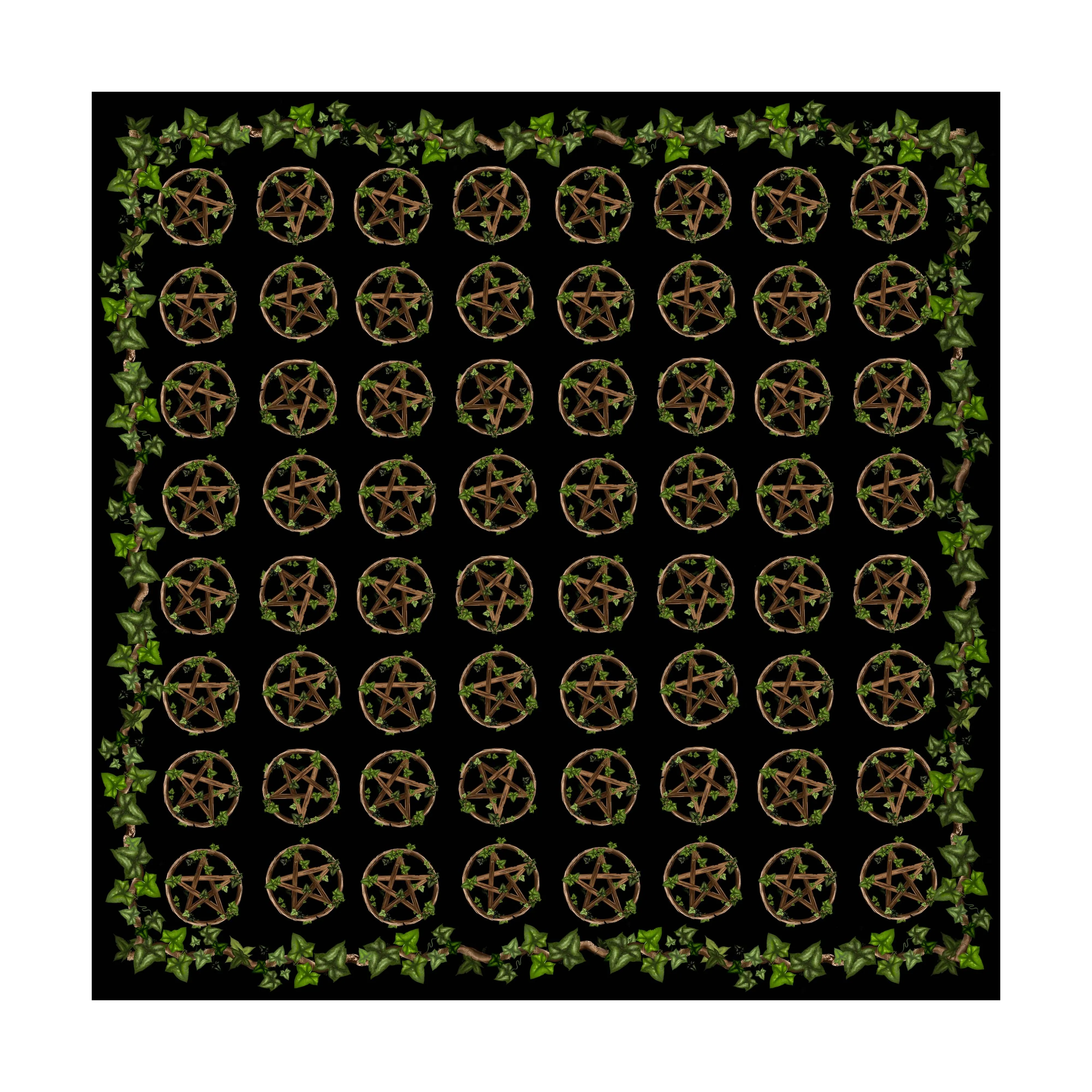 Green Witch Pentacle Headscarf