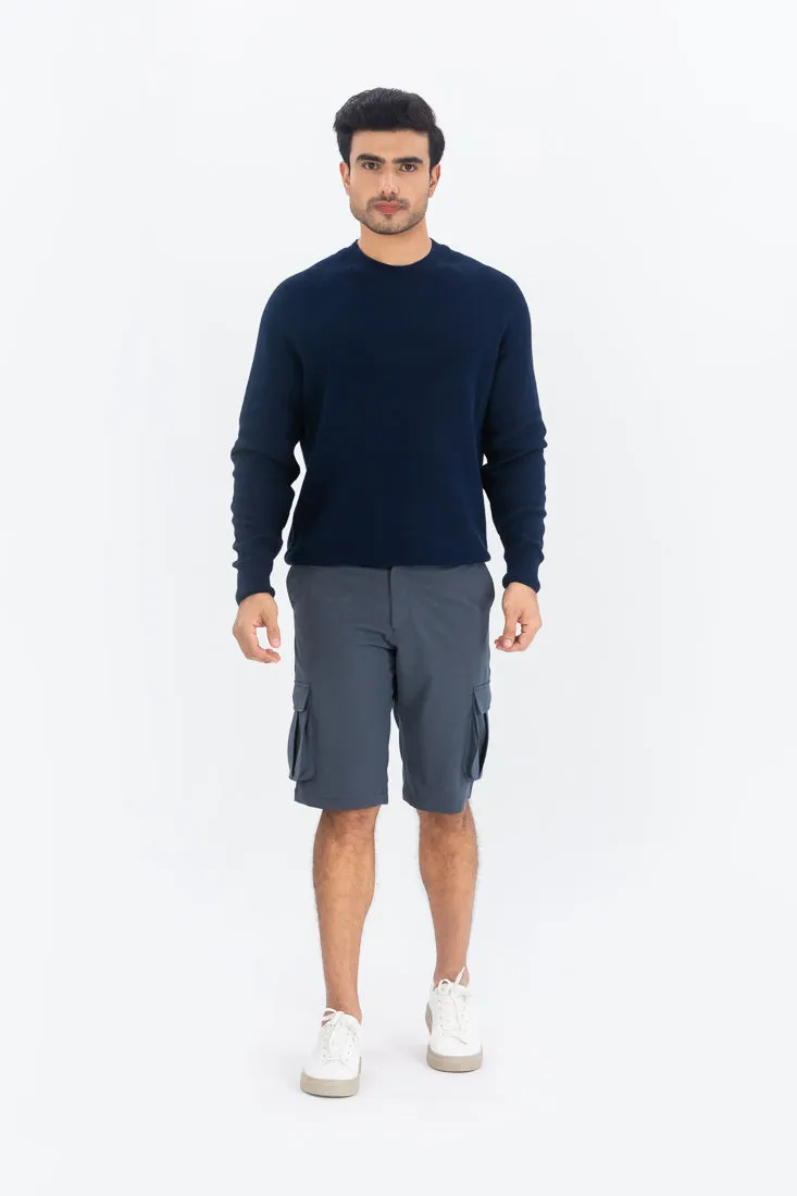 Grey All Weather Essential Stretch Cargo Shorts