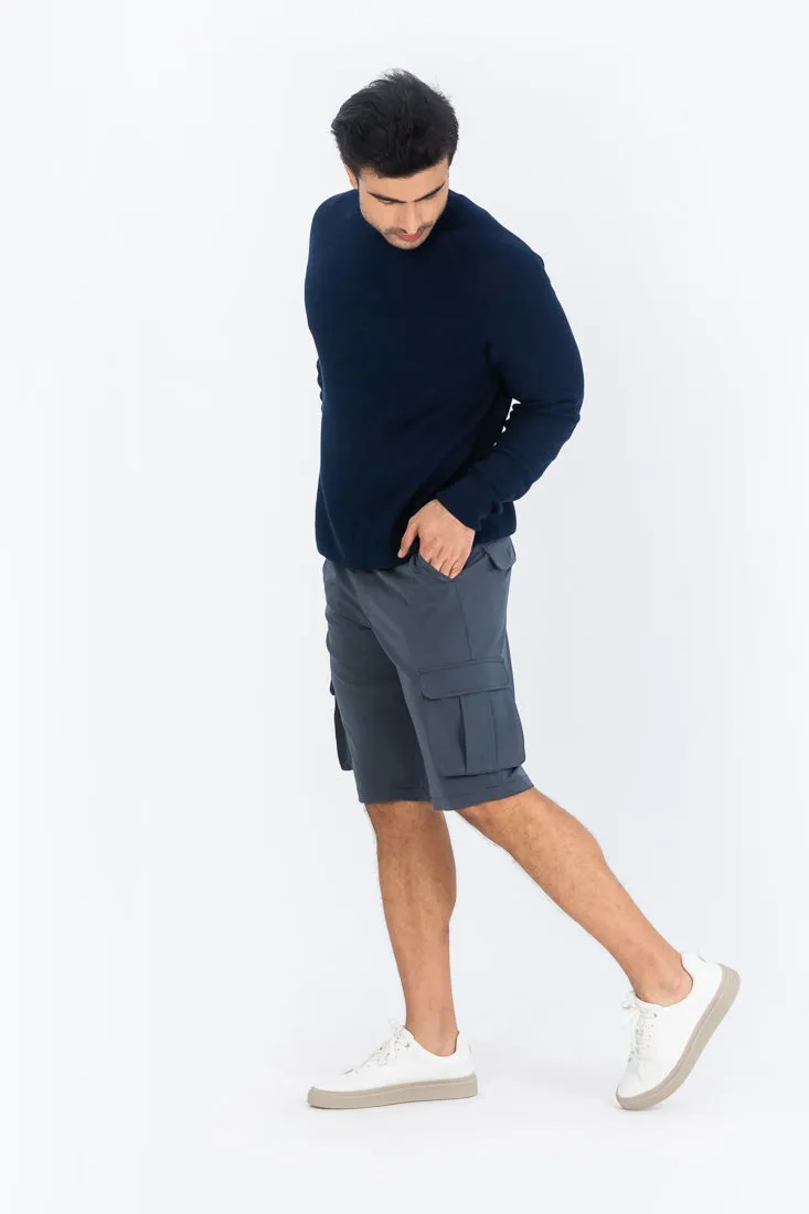 Grey All Weather Essential Stretch Cargo Shorts