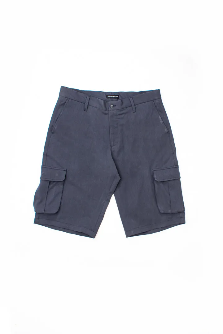 Grey All Weather Essential Stretch Cargo Shorts