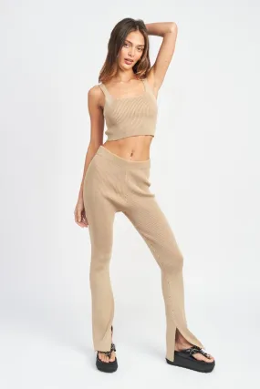 HIGH RISE SLIT PANTS