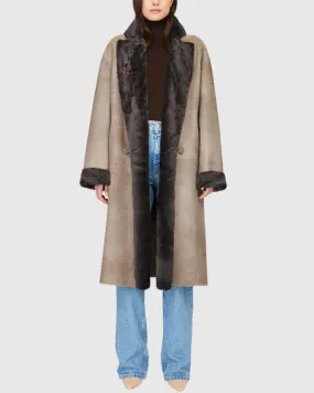 HiSO Elle Shearling Coat - Smoked Quartz