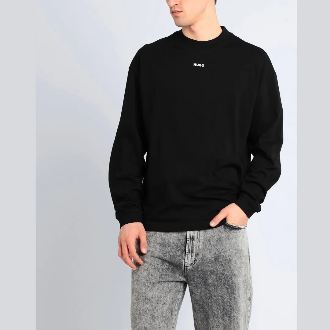 Hugo Boss  |Crew Neck Unisex Street Style Long Sleeves Plain Cotton