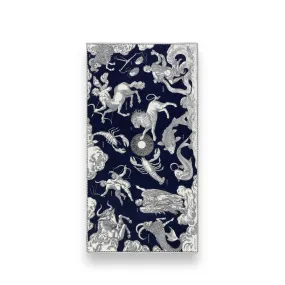 Inoui Editions Scarf 100 Cotton/Silk Astrologie dark blue