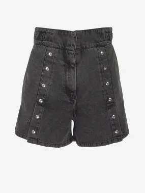 Iro - Short a vita alta con chiusura a scomparsa e bottoni alle gambe modello Gennya