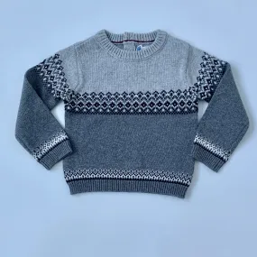 Jacadi Grey Intarsia Jumper: 24 Months