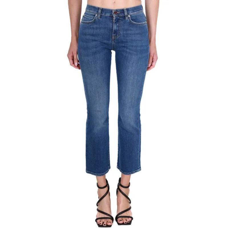 JEANS BOOT CUT IN TELA DENIM, BLU