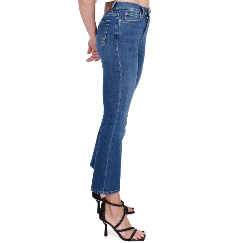 JEANS BOOT CUT IN TELA DENIM, BLU