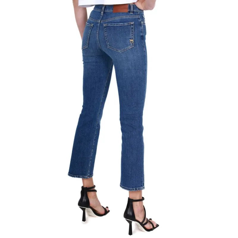 JEANS BOOT CUT IN TELA DENIM, BLU