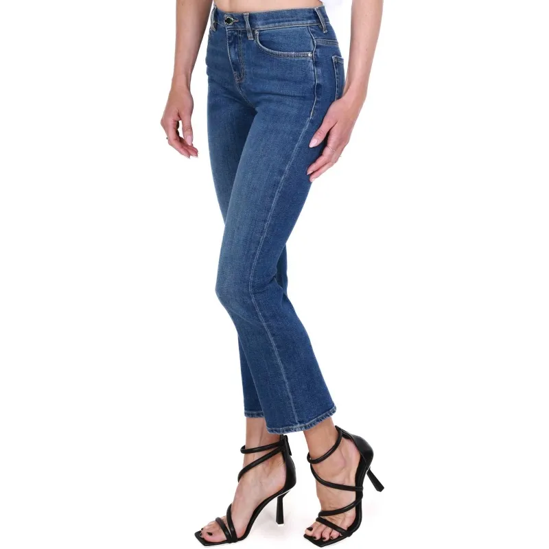 JEANS BOOT CUT IN TELA DENIM, BLU